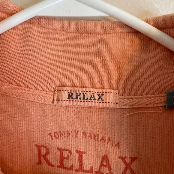Tommy Bahama orange quarter zip pullover medium